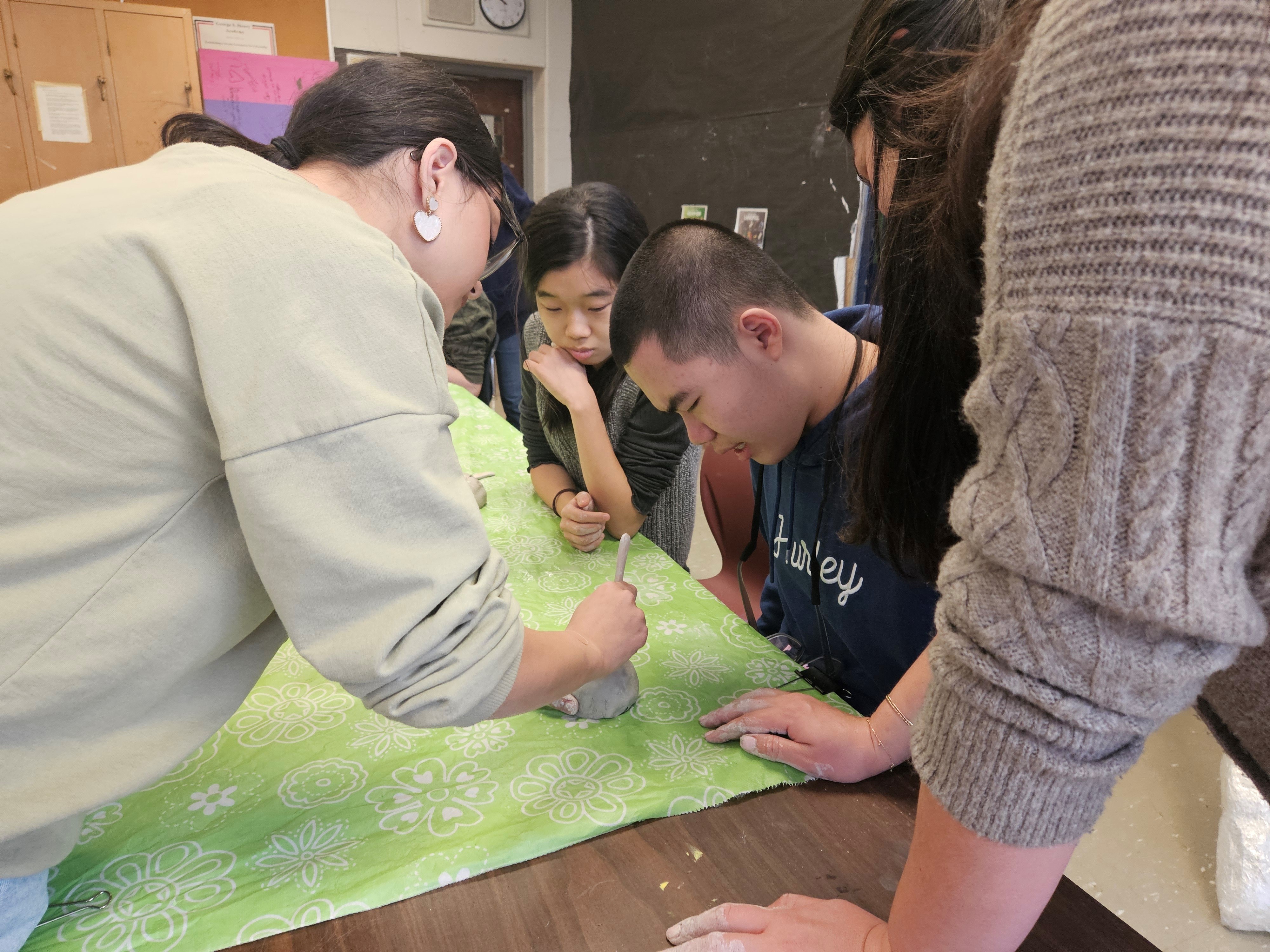 Pottery making with our Senior Art Students Open Gallery